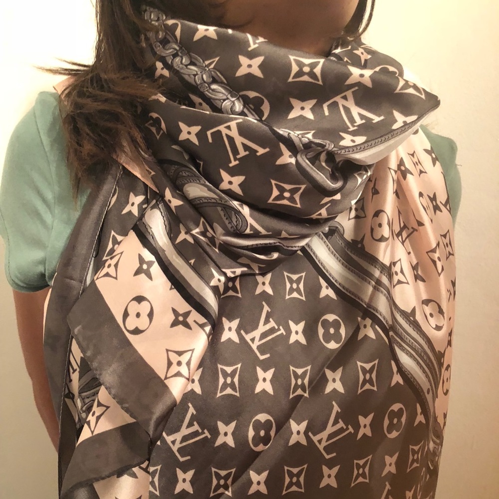 Pink LV Confidential Square/Wrap